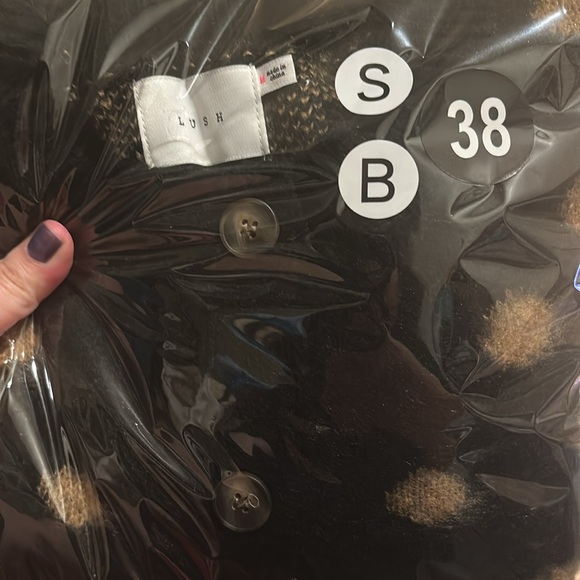 Lush Mixed Spot Button Up Cardigan - Picture 14 of 14